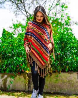 Intarsia Poncho